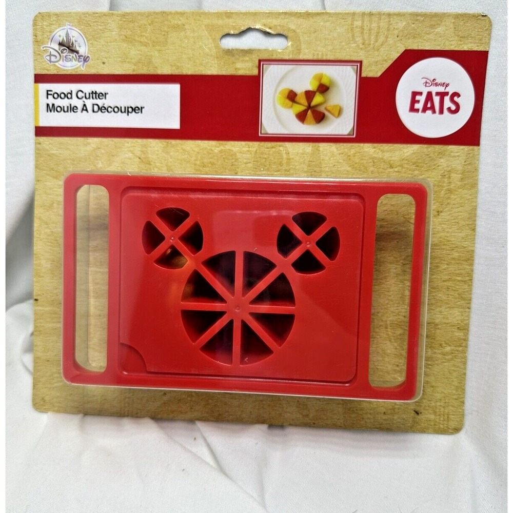 Disney Eats Mickey Mouse Food Cutter Red Plastic Sandwich Fruit Slicer New